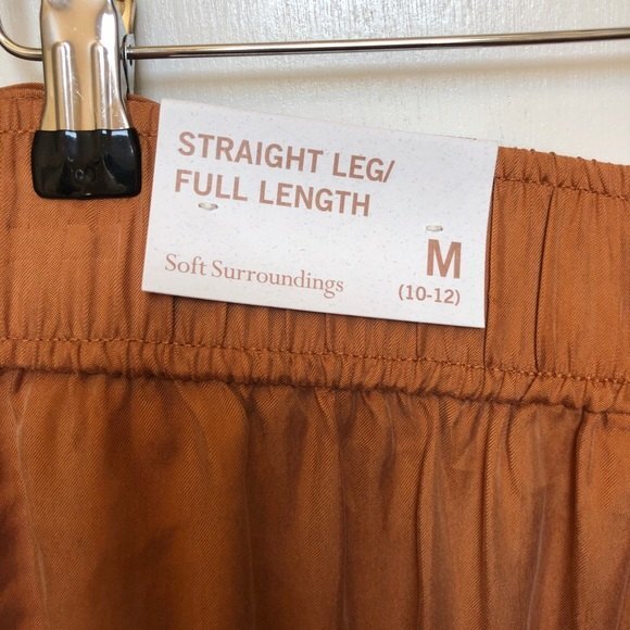 Soft Surroundings Pants Womens Medium Orange Copper Via Serravale High Waist NWT - Picture 11 of 12